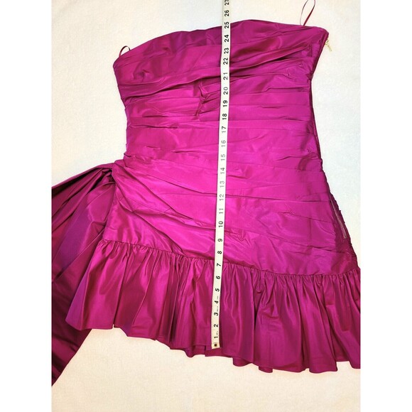 NWT $695 Loveshackfancy Noble Silk Mini Dress Cocktail Party 8 Flirty Fuschia - Picture 6 of 15